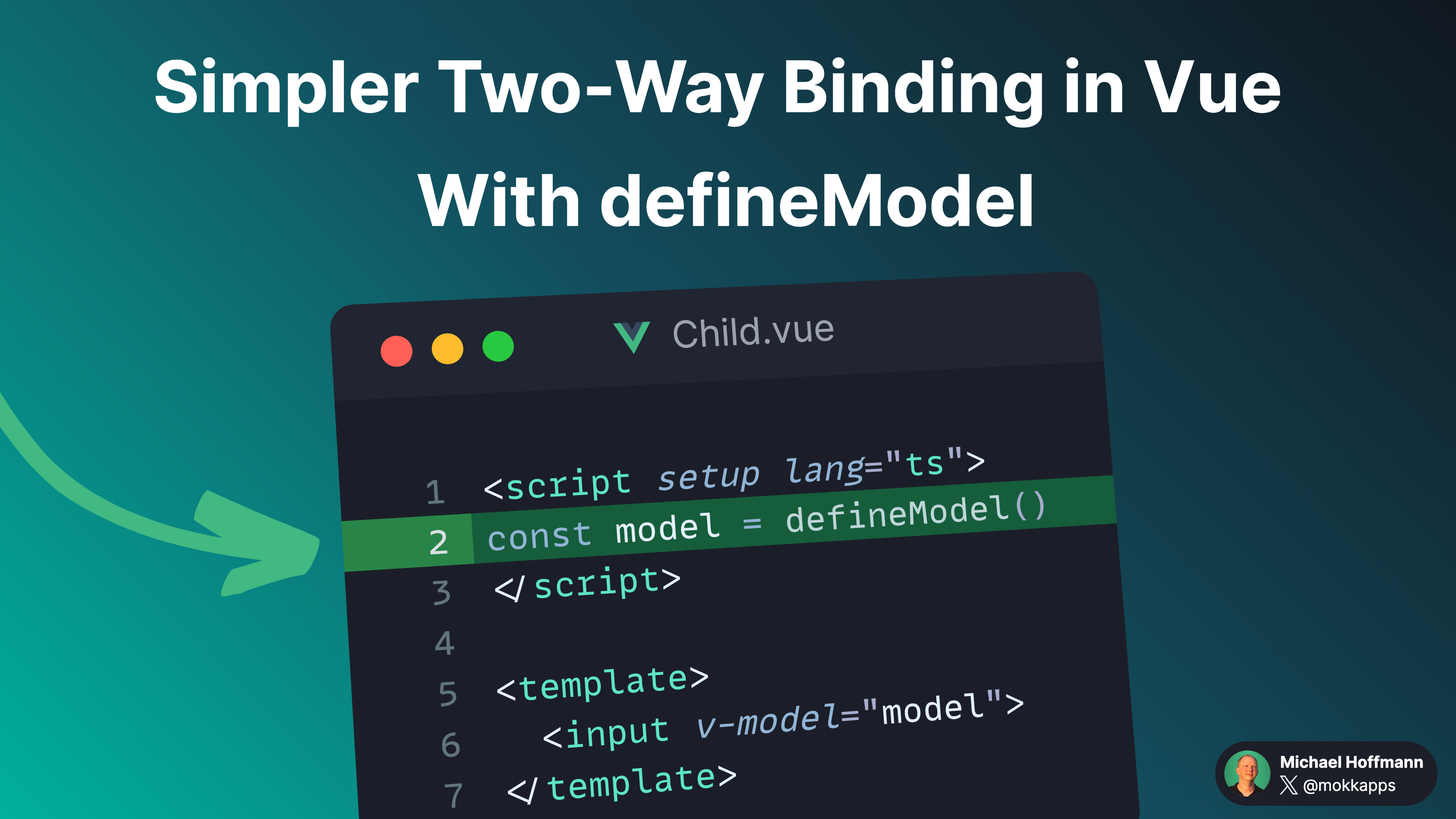 Simpler Two-Way Binding in Vue With defineModel Image