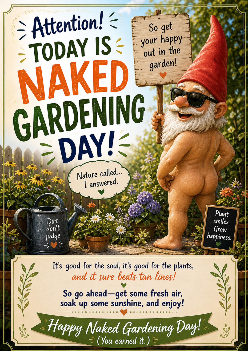 naked gardening day
