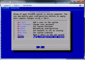 Final Install Options Final Install Options