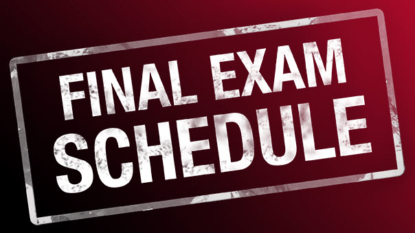 final exam schedule