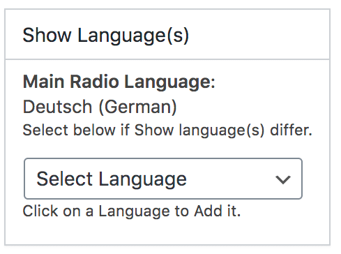 - Radio Station Pro Radio Station Show Language Selector