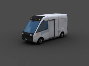Van Elétrica 2 Lowpoly Modelo 3D