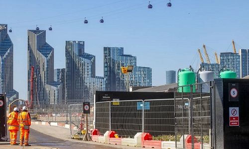The construction site of the Docklands Data Centre Campus in London