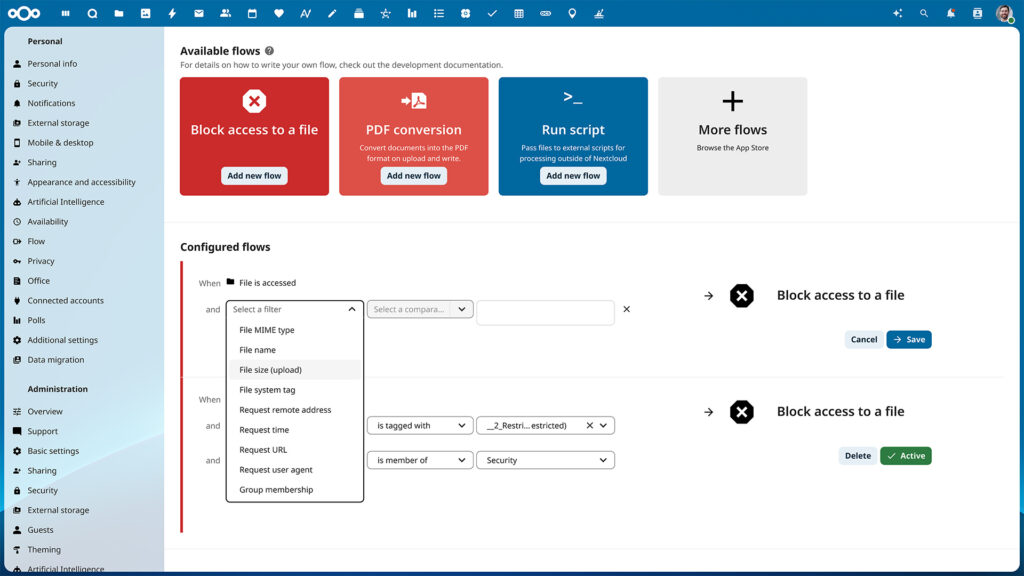 Flow - File access control