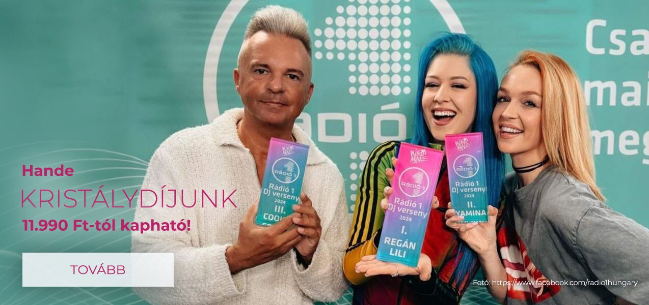 Hande kristálydíjunk 11.990 Ft-tól
