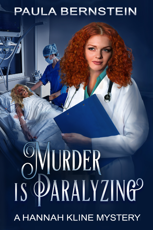 doctor with file folder, Murder is paralyzing book cover