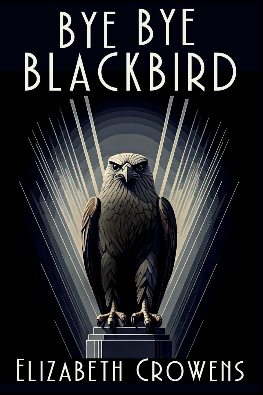 bird with lines of beige and writing saying Bye bye Blackbird