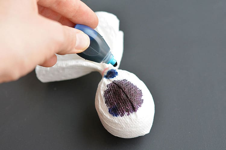 These tie dye Easter eggs are SO FUN and they're so simple to make! The colours are bright and beautiful and the eggs are completely safe to eat!