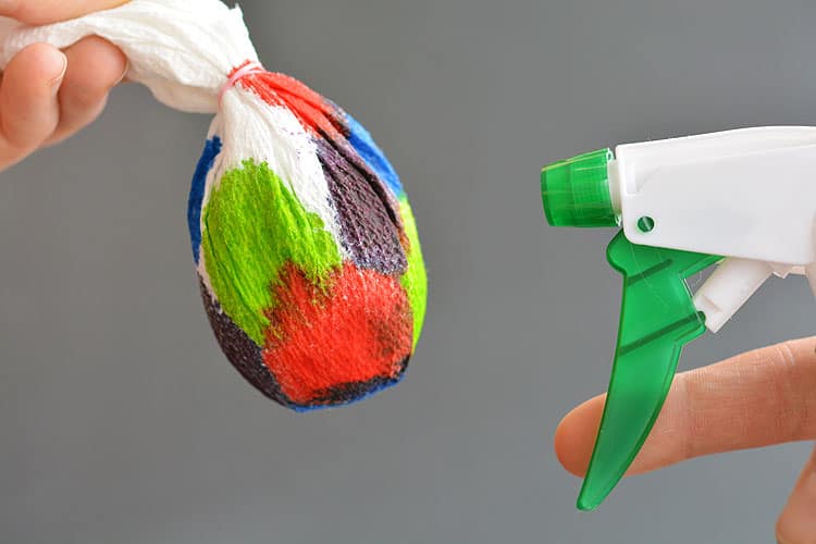 These tie dye Easter eggs are SO FUN and they're so simple to make! The colours are bright and beautiful and the eggs are completely safe to eat!