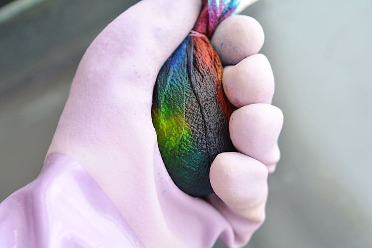 These tie dye Easter eggs are SO FUN and they're so simple to make! The colours are bright and beautiful and the eggs are completely safe to eat!