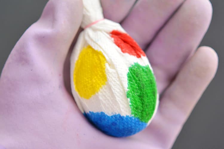 These tie dye Easter eggs are SO FUN and they're so simple to make! The colours are bright and beautiful and the eggs are completely safe to eat!