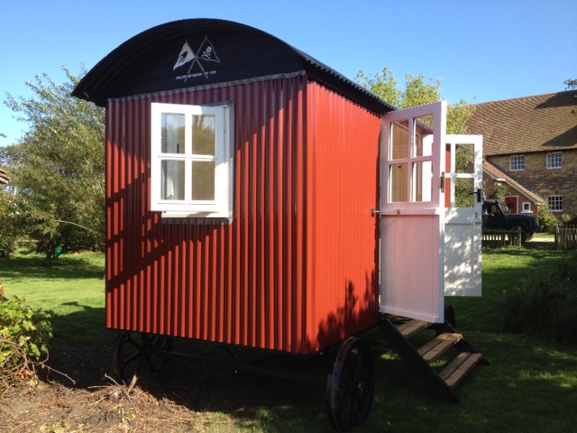 Plankbridge Shepherd Huts from Dorset, England. Traditional huts, not for long distance travel but fine for short moves. Nice designs.