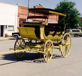 Engel's Coach Shop Joliet, Montana. Master Wheelwright and makers of horse drawn vehicles.