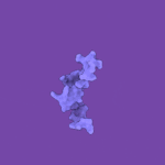 Molecular Dynamics simulation of a 50-residue-long intrinsically disordered micro-domain of a 1100-residue-long transcription factor that depicts the most plausible conformations sampled by this intrinsically disordered region (IDR).