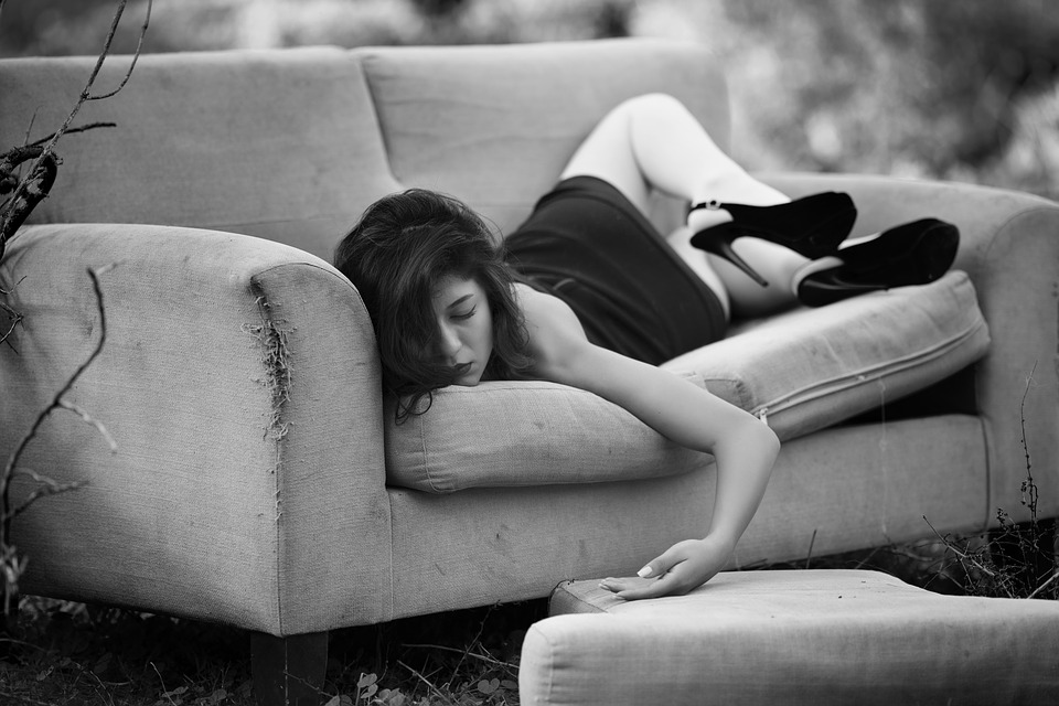 girl on couch