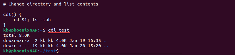 cdl test terminal output