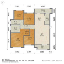 卓越浅水湾4室2厅125.11㎡128万二手房图片