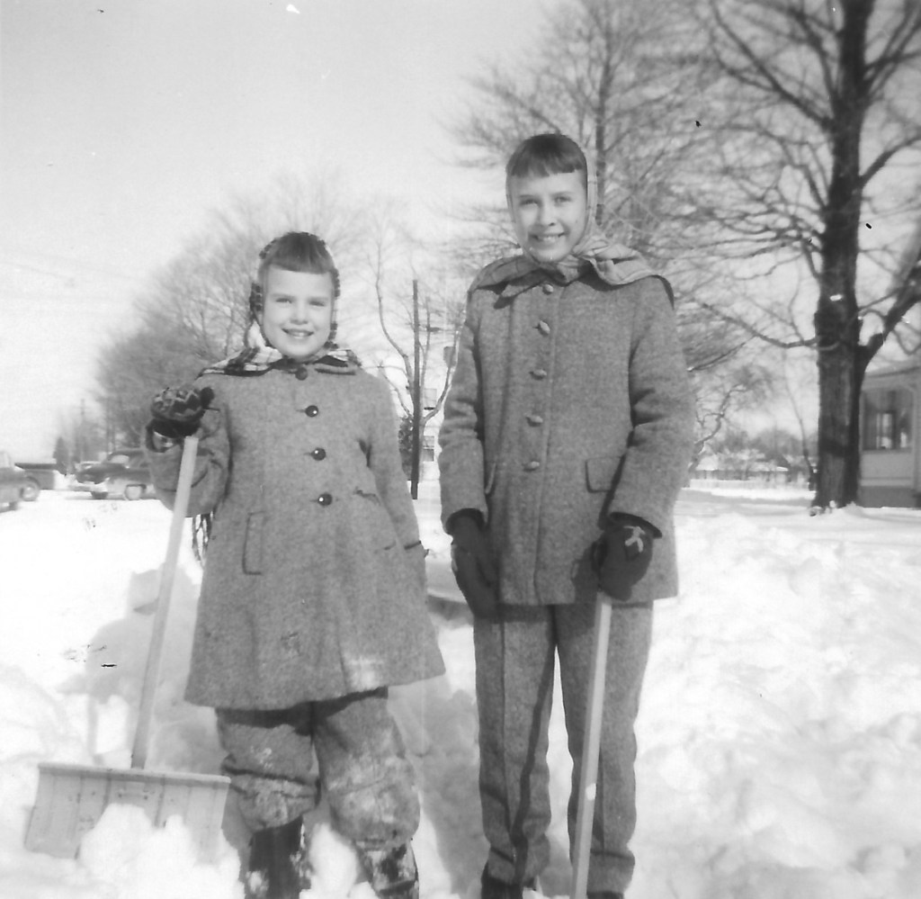 children playing in snow