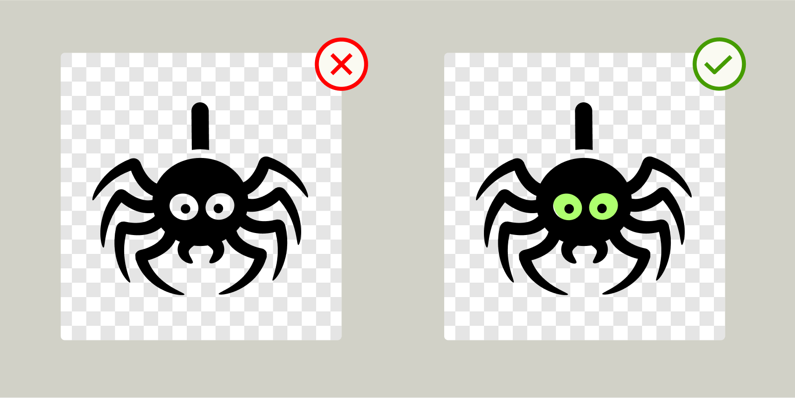 Be aware of small gaps and negative spaces Embroidery guide 6