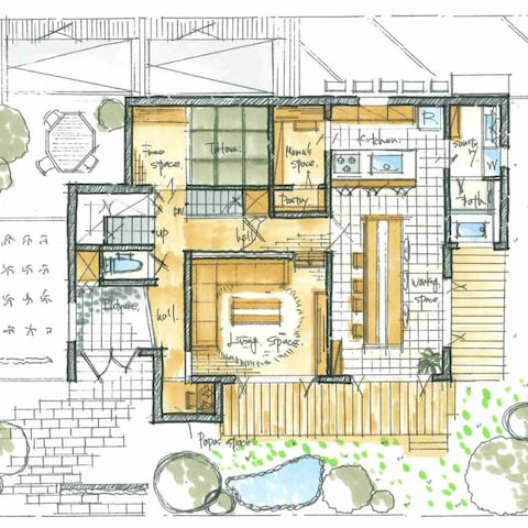2階建て 単世帯 67坪