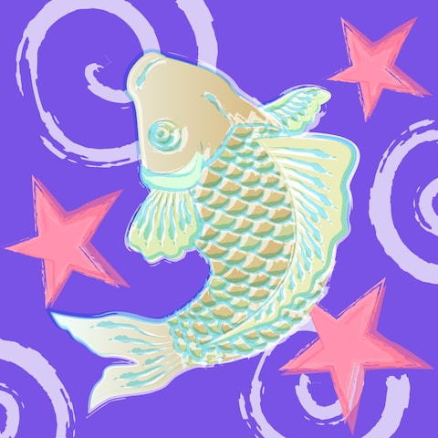ポップなコイのイラスト
