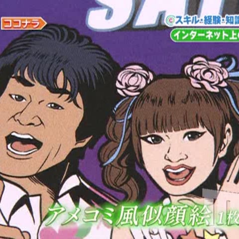 お笑いコンビ「かつみさゆり」のアメコミ風似顔絵を作成