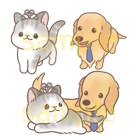 ペットのイラスト作成