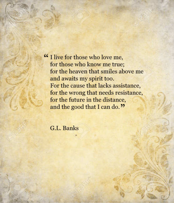 Quote by G.L. Banks