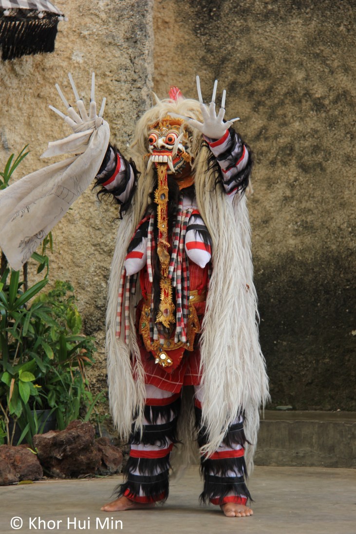 Barong dance in action at GWK Cultural Park, Jalan Raya Uluwatu - Jimbaran Badung 80364, Bali, Indonesia. GWK = Garuda Wisnu Kencana.