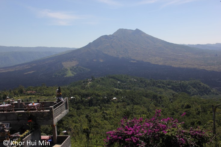 Beautiful view of the volcano on a sunny day
