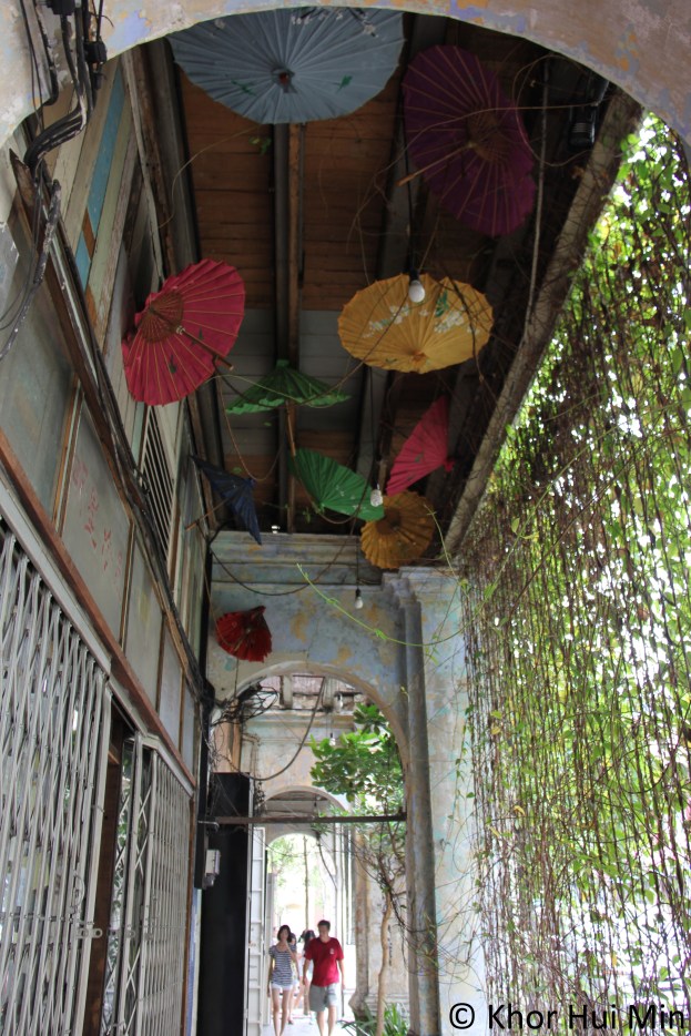 Outside the shop