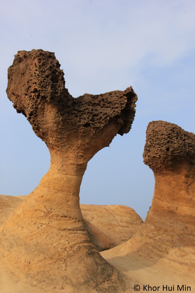Geological formations at Yehliu Geopark, Wanli, New Taipei. Photo taken on 12 March 2014.