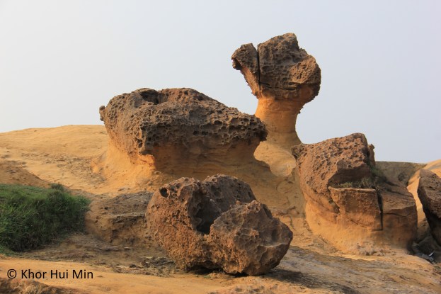 Geological formations at Yehliu Geopark, Wanli, New Taipei. Photo taken on 12 March 2014.