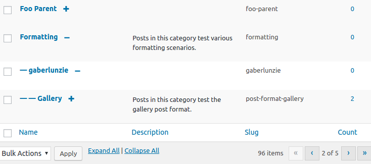 Expand/collapse all buttons at the top of the page.