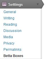 Screenshot Admin Menu