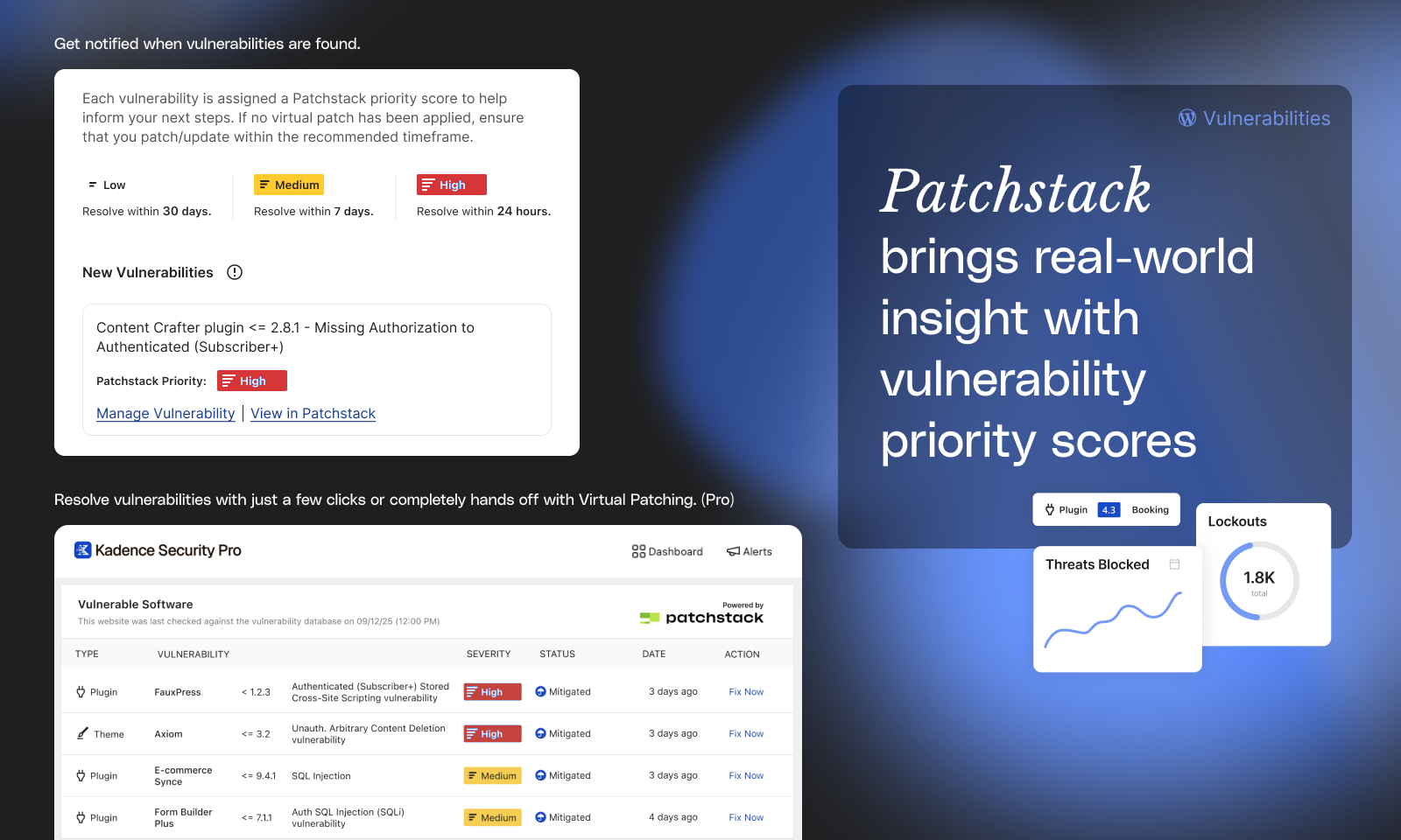 Automated vulnerability patching with Patchstack (Pro)