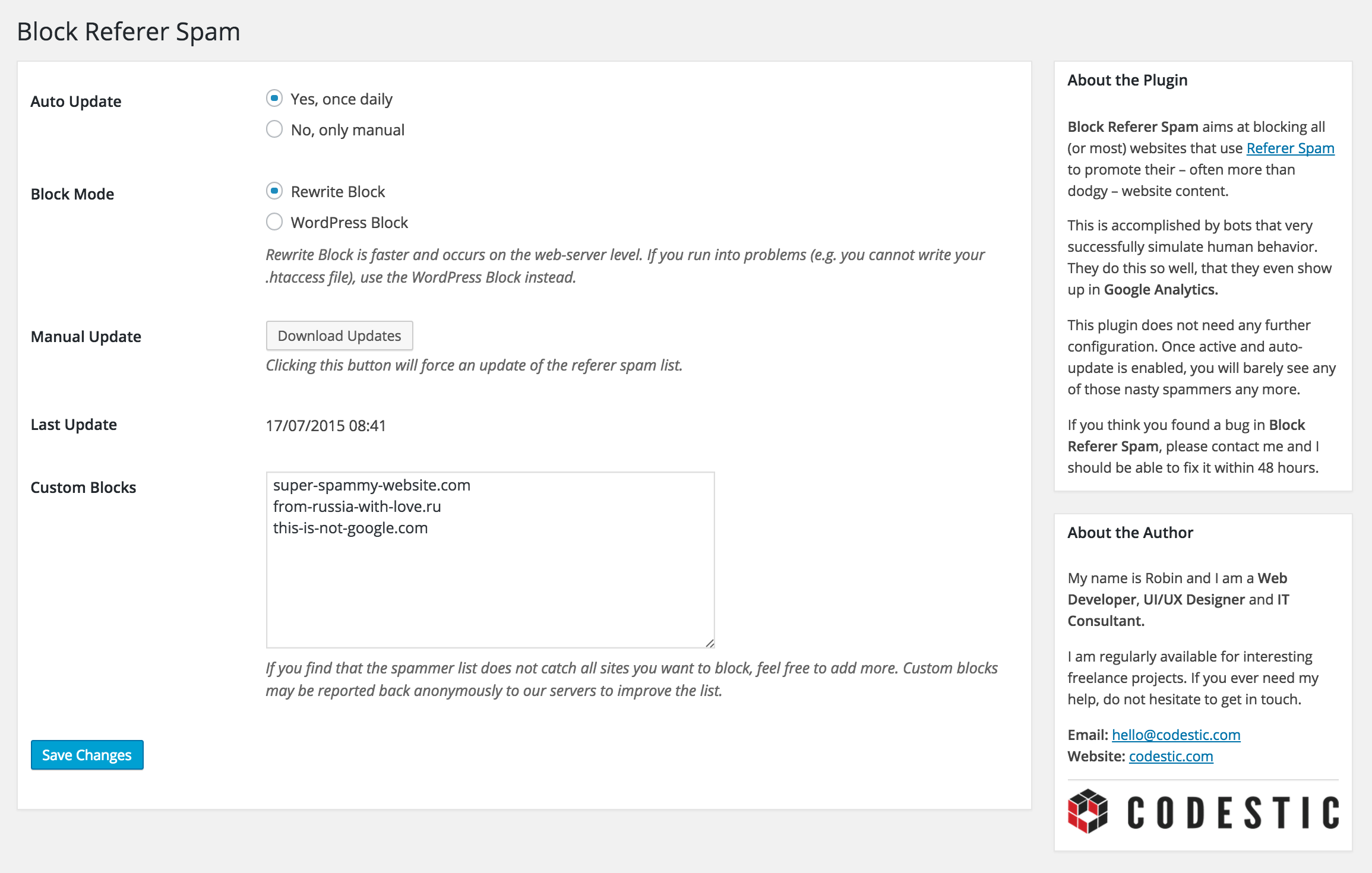 Admin Interface