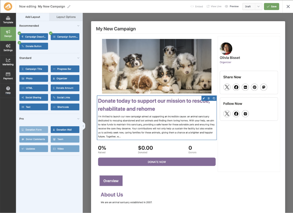 Visual Campaign Builder: Drag-and-drop elements to build campaigns in minutes.