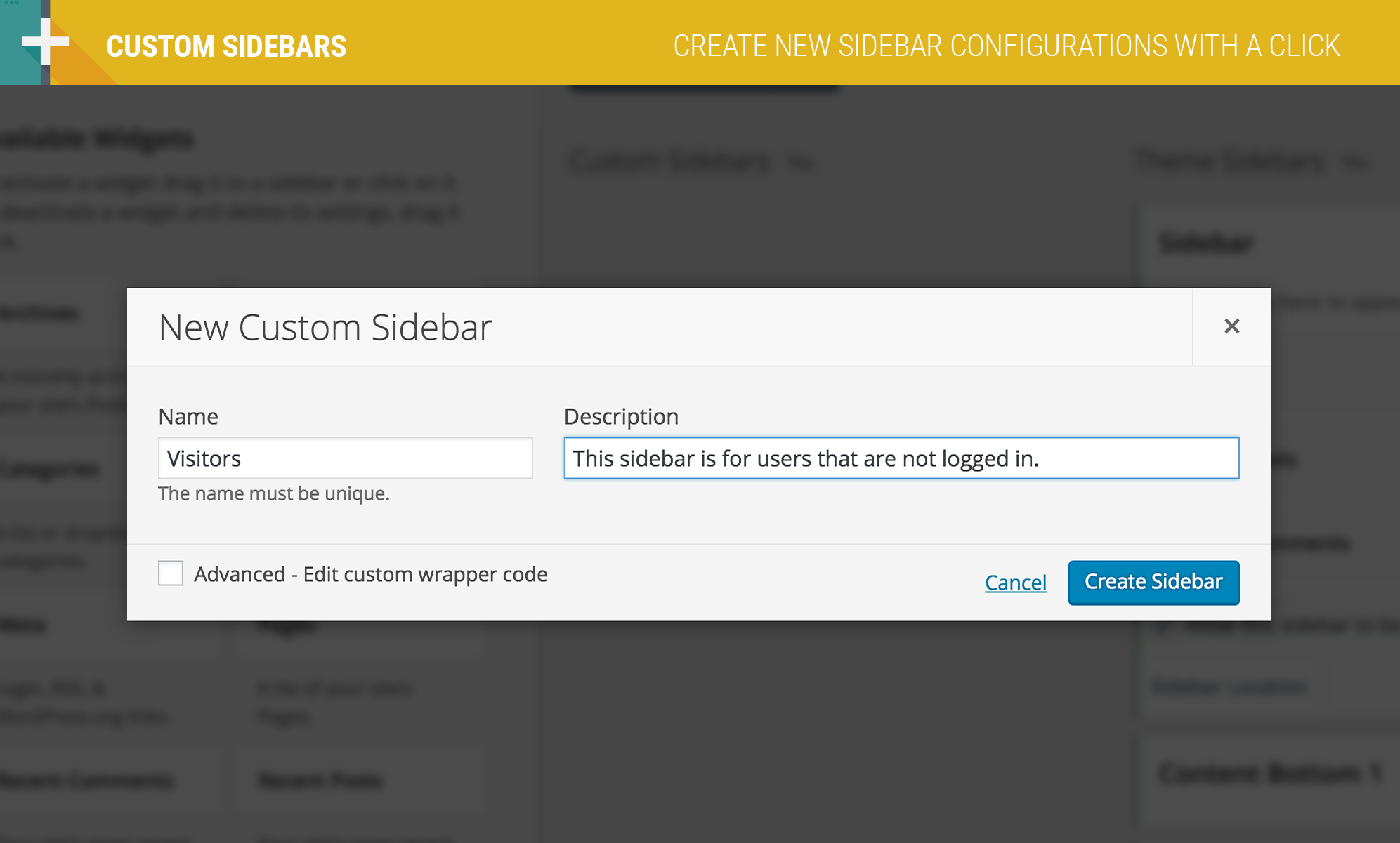Integruje się z menu widżetów WordPress.