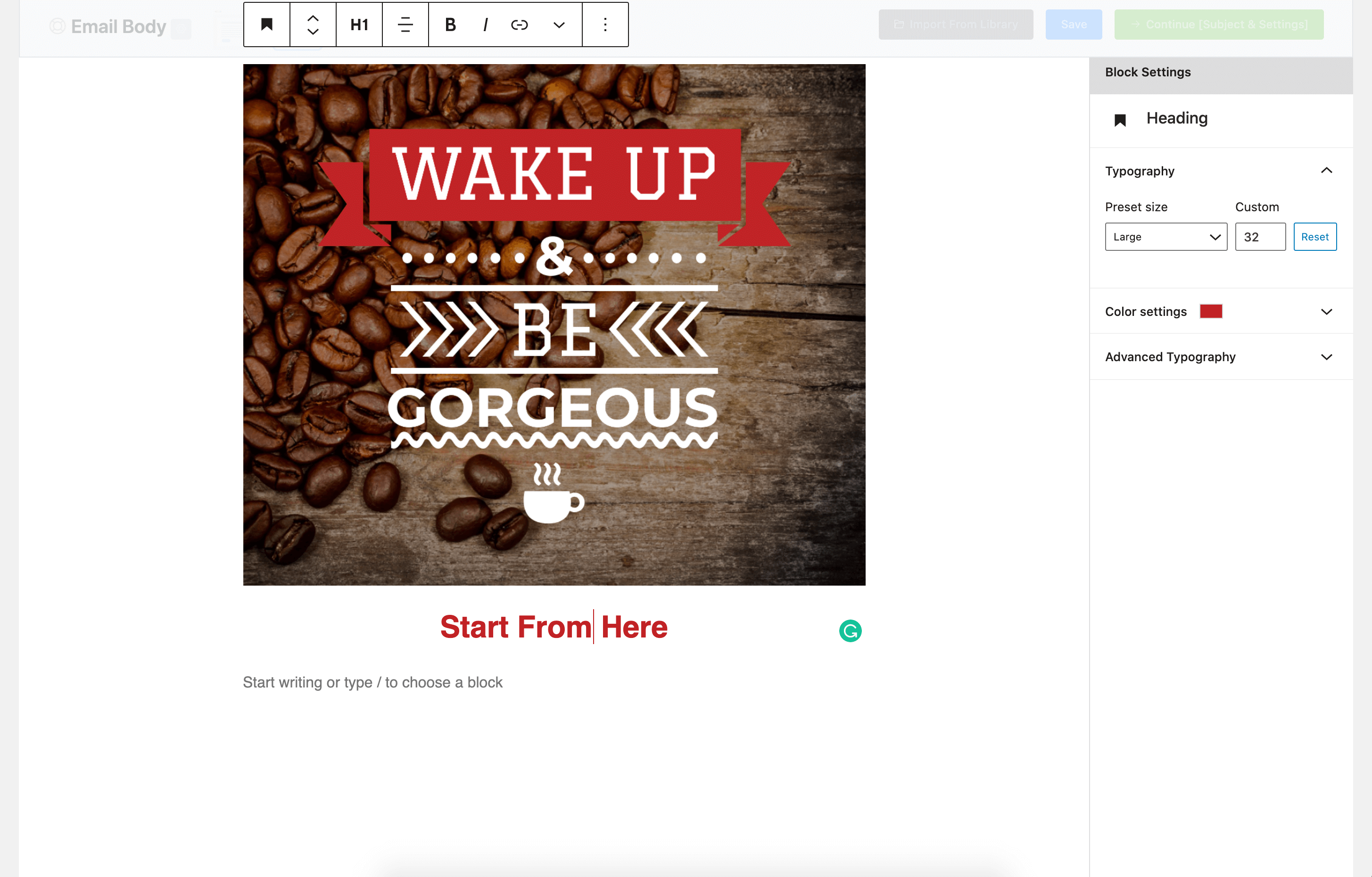 Constructor de Emails