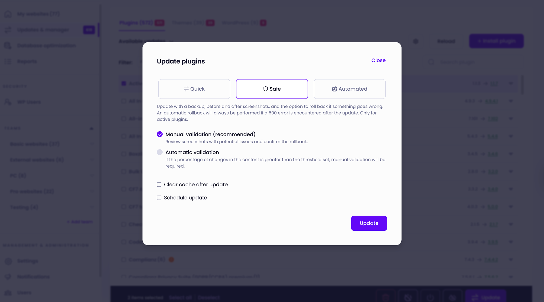Safe updates