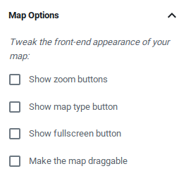 Customize your maps' buttons and behavior with simple and comprehensible settings.