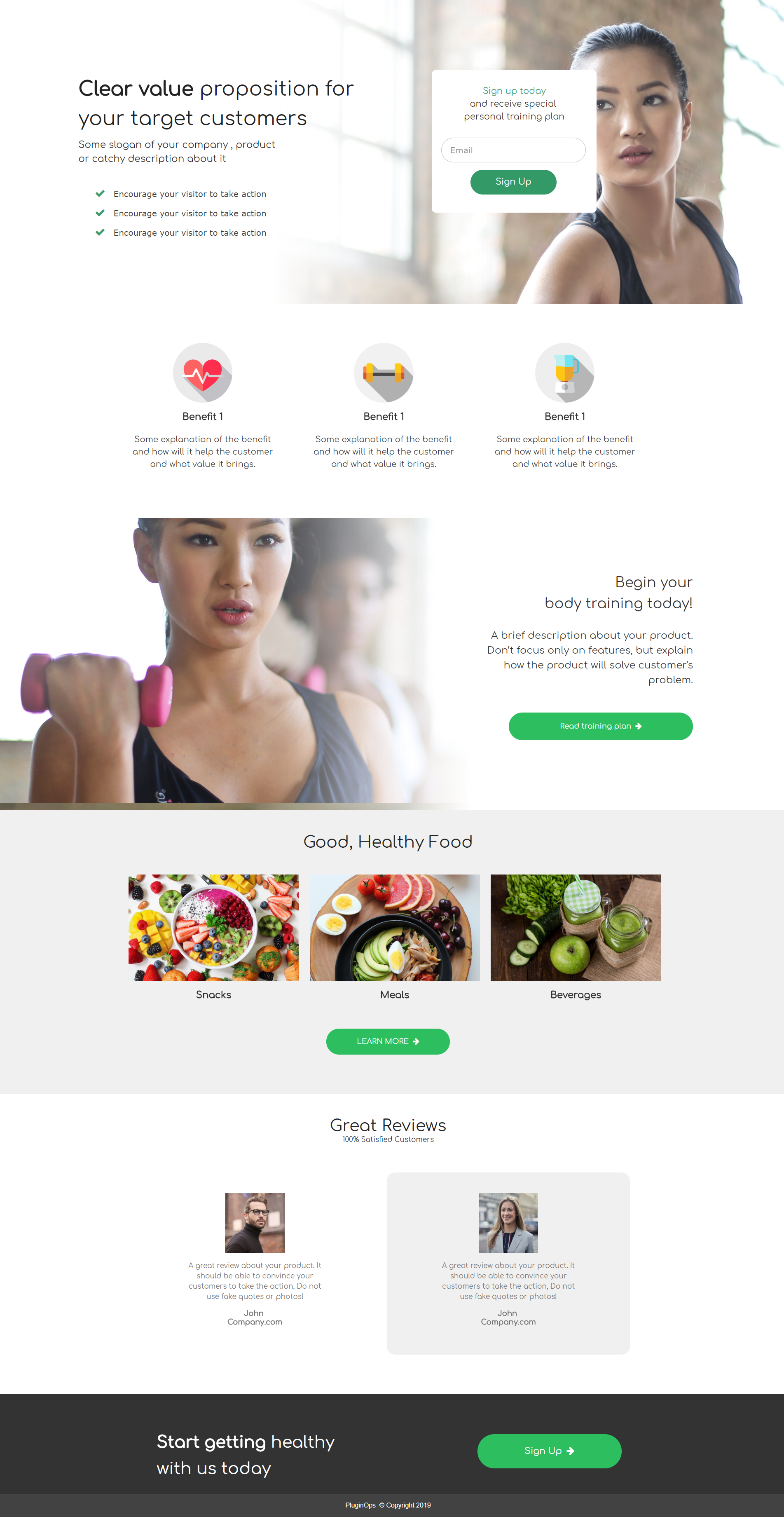 A template you will get with this plugin by PluginOps.