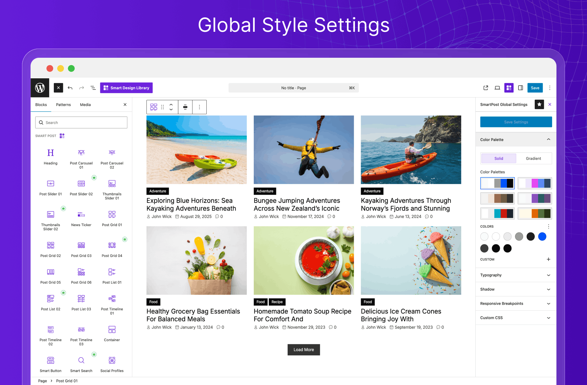 Global Style Settings