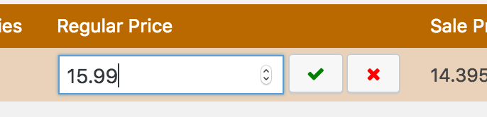 Inline editing, with keyboard navigation.