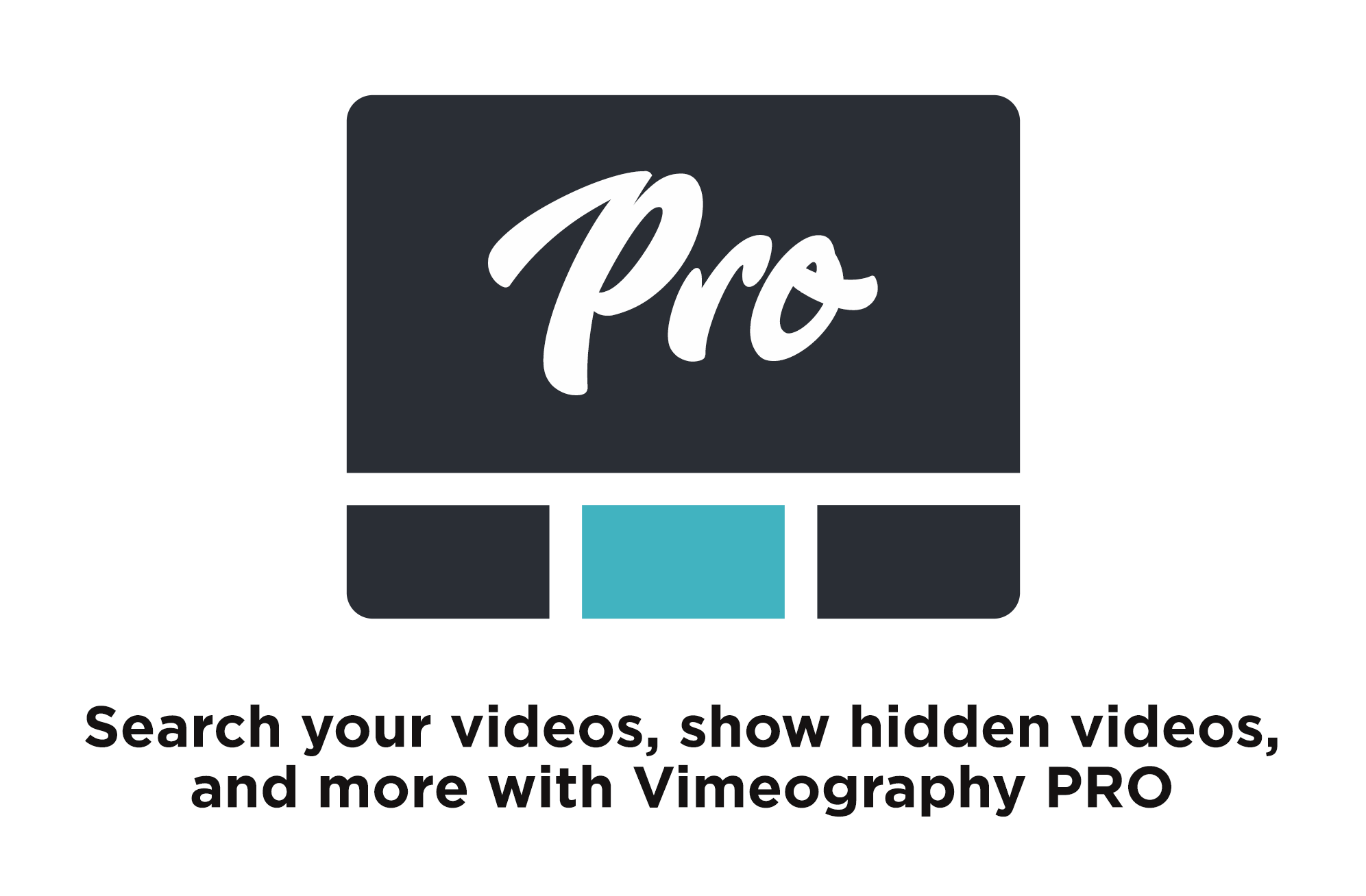 Gain additional features with Vimeography PRO.