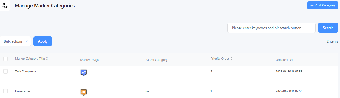 Manage Marker Categories – Edit, delete, or organize your marker categories