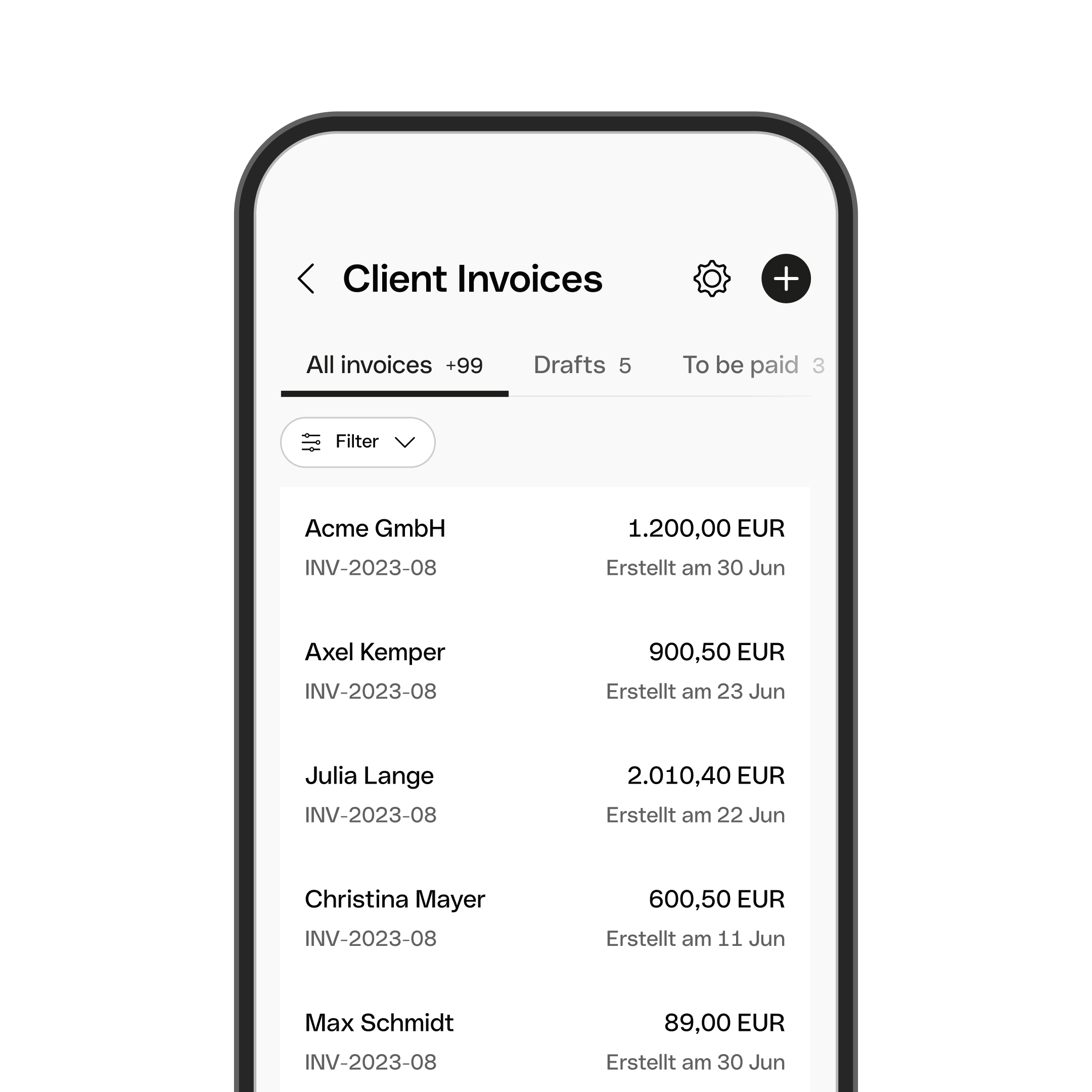 WEB ENDE UI Hero TopicHighlight Bento Headline Cards Clients Invoices WbRvmp