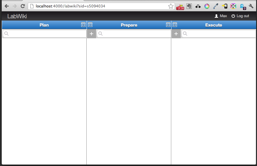 Screenshot Screenshot of starting page