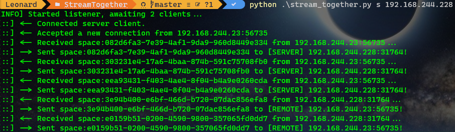 Screenshot showcasing functionality